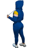 Sportwear Contrast Stripe Long Sleeve Hoodies And Pant Jogger