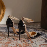 High Heels Women's Fine Heel 2025 New Cut Men's Dress Willow Pointed One-Word With Buckle Head