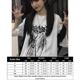 top 2023 New Y2k Harajuku Shirt Anime Skeleton print cotton t shirt Kawaii Female clothing short sleeve Goth
