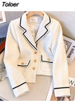 Women Blazer Fashion Casual Elegant Office Work Chic Fashion Classic Comfortable Turn-down Collar High Street Jackets