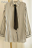 Spring Women Summer Striped Blouse Korean Long Sleeve Womens Tops and Blouses Vintage Women Shirts Blusas Roupa