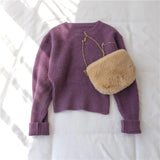 Short knitted Sweater Women 2022 New Pullover Autumn Winter loose Outer Wear Student Base Thick Lazy female Top