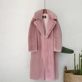 Ladies Faux Leather Long Coats Femme Pockets Soft Mink Fur Women Trendy Street Style Loose Short Outwear