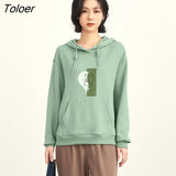 Women Fleece Hooded Sweatshirt 2022 Winter Long Sleeve Loose Hoodie MAGIC Letter Print Warm Casual Streetwear