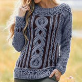 2025 3D Digital Print Round-Neck Sweater Knitted