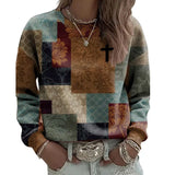 New Coarse Needle Cloth 3D Digital Printing Men's And Women's Round Collar Collar Knitting Striped Coat Women's