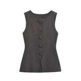 Homemade New Women's Classic Soft Buckle Vest Blouse