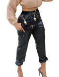 Black Pu Leather Pocket