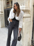 Faux Fur Fringe Coat-Outfit