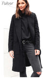 Autumn Winter Coats 2023 European Style Women Long Coats Single-breasted Hairy Female Long Jacket Coat Women
