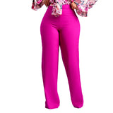 Women's 2025 New Fashion Temperament Tongle Casual Large-Legged Trousers African