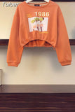 Vintage Printed Drawstring Long Sleeve Sweater Plaid Stitched Button Short Skirt Two Piece Set Elegant Women's Skirt