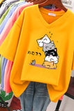 100% Cotton Plus Size T Shirt Anime Short Sleeve Women's Top 2023 Summer Couple Loose Oversized T Shirts Japanese
