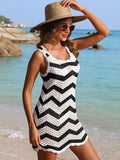 Beach Hoodie Knitted Knitted Wave-Dula Striped Sunscreen