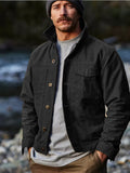 Spring New Men's Jacket Multi-Grain Multi-Pocket Retro Classic Jacket