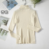 Sweater Woman With Bottom Shirt Autumn And Winter New Long Sleeves To Keep Warm Body Solid Color Knitted