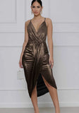 Sexy Strap Metallic Irregular Party