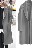 Autumn Winter Coats 2023 European Style Women Long Coats Single-breasted Hairy Female Long Jacket Coat Women