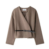 Homemade New Women's Oceanic Hygid With Belt Soft Coat