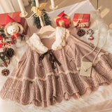 Japanese vintage sweater spring and winter sweet and lazy twist cape knitted cardigan jacket
