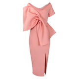 Party Dress Women's Sexy Big Bow Bow Open Dress Bag Hip Dress
