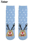 Women's Socks Christmas Peonfly Fashion Harajuku Cute Cartoon Animal Cat Dog Printed Socks Funny Skate Cotton Happy