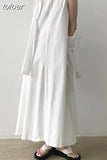 Plain Dress For Women O Neck Sleeveless Minimalist Casual Loose Maxi Dresses Female 2023 Summer Fashion Korean