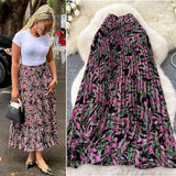 Half-Dress Dress Woman Autumn 2025 New Shade Across The Flowing Large Umbrella Skirt Folded Flower A Word Half