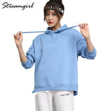 Women Hooded Sweatshirts Autumn 2021 Cotton Oversize Clothes Loose White Hoodies Women Vintage Oversize Sweatshirt With