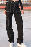 Denim Jeans Women High Waist Straight Jeans Causal Black Pants Korean Street Wear Female Trousers Fashion