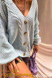 Vintage Autumn Winter Women Knitted Ribbed Cardigans Women Casual Loose Fashion Cardigan Sweaters Coats Femme
