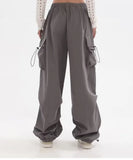 Vintage Baggy Parachute Cargo Pants-Outfit