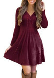 Sweater Dress Women V-neck Sexy Long Sleeve Loose Maxi Party Work Harajuku Francais Autumn Winter Vestidos