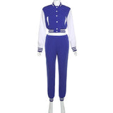 Sisterlinda Autumn Casual Women Tracksuit 2 Piece Set Long Sleeve Baseball Tops Coat+High Waist Trousers Female Matching