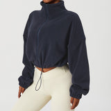 Loose Rope Zippered Sweater Fashion Hot Girl Dress Thick Sports Coat Peumen Autumn