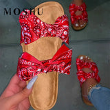 Sandals Women 2020 Bandana Shoes Woman Cork Sandals Flat Shoes Ladies Fashion Beach Sandles Shoes Women Sandalias