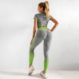 Piece Push Up Set Leggings Shirt Gym Sets Tracksuit Women Workout Gym Clothing Sport Clothes Fitness Suits Women's