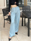 Casual Loose Wide Leg Pants For Women High Waist Solid Minimalist Trousers Female Korean Fashion Spring Clothes