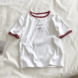 Toloer Slim Short-Sleeved T-Shirt Women 2024 Summer New Bottom Shirt Students Casual Korean Version Jacket Women's
