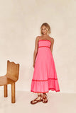 Toloer Summer New Solid Color Lace Stitching With Elegant Strapless Oversized Hem