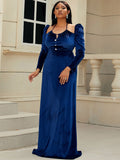 Size Halter Neck Puff Sleeve Velvet