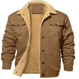 And Winter Men's Jacket With Velvet Cotton Work Clothes Casual Jacket
