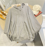 Toloer Hoodie Female Autumn New Loose Show Thin Design Sense Spring And Summer Coat Female Zipper