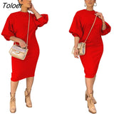 T-shirt Dress Long Lantern Sleeve Casual 2023 Autumn Winter Party Club Wear Dresses High Street Fashion Vestidos