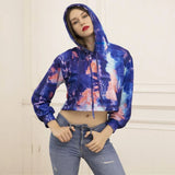 Street Style Tie Dye Hoodie Crop