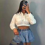 Women's High-Waisted Cowboy Dress Women's Summer New Sexy Babes Folded