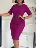 Women's 2025 Summer New Fashion Solid Color OL Tongle Ass African