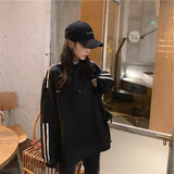 Toloer Web Celebrity Zipper Hoodie Female Spring And Autumn Thin Model 2024 New Korean Version Stripe College Wind Student Jacket