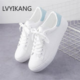 Fashion Shoes Women's Vulcanize Shoes Spring New Casual Classic Solid Color PU Leather Shoes Women Casual White Shoes