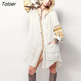 Elegant Women's Boho Dress O-Neck Single-Breasted Puff Sleeve Floral Embroidery Vintage Dresses Bohemian Beach